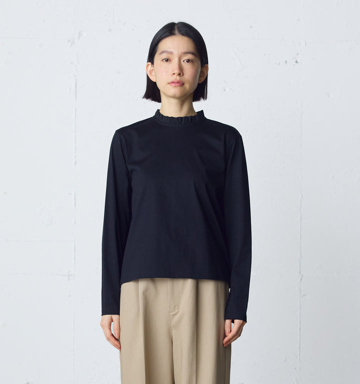 frill neck pullover
