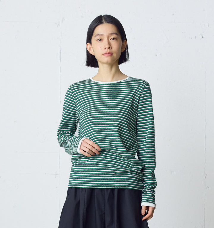 multi border pullover long sleeve