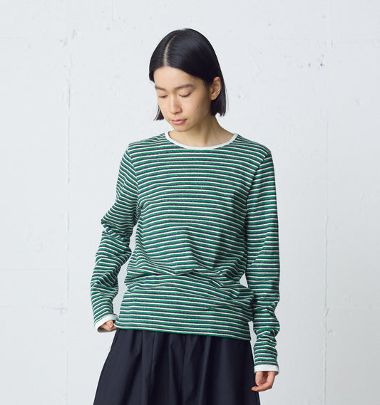 multi border pullover long sleeve