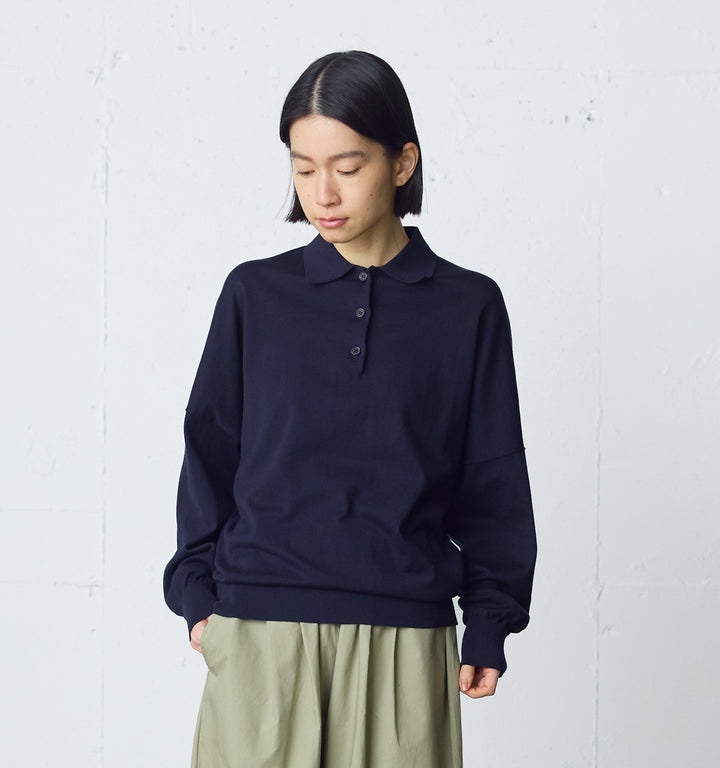 wide knit polo