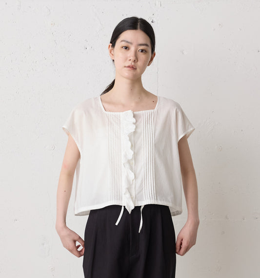 pin tuck lace vest