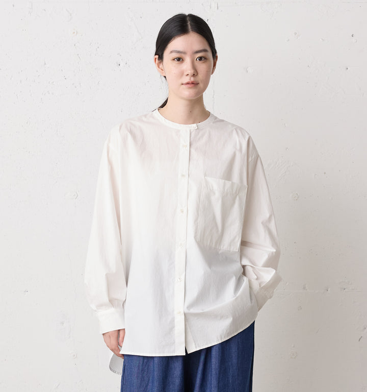 stand collar big shirt