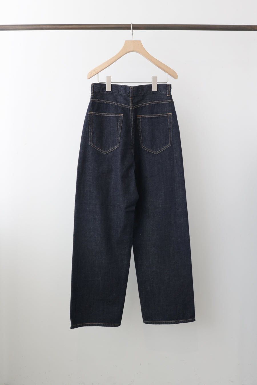 high waist straight denim