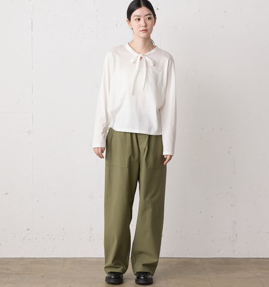 back satin baker pants