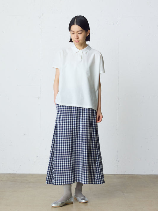 seersucker check skirt