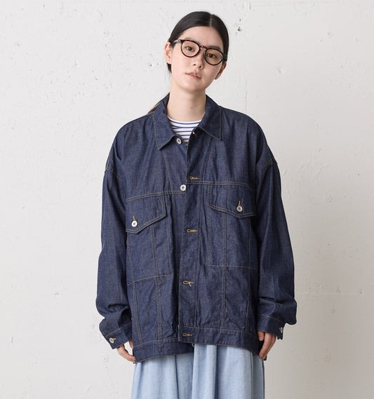 wide denim jacket