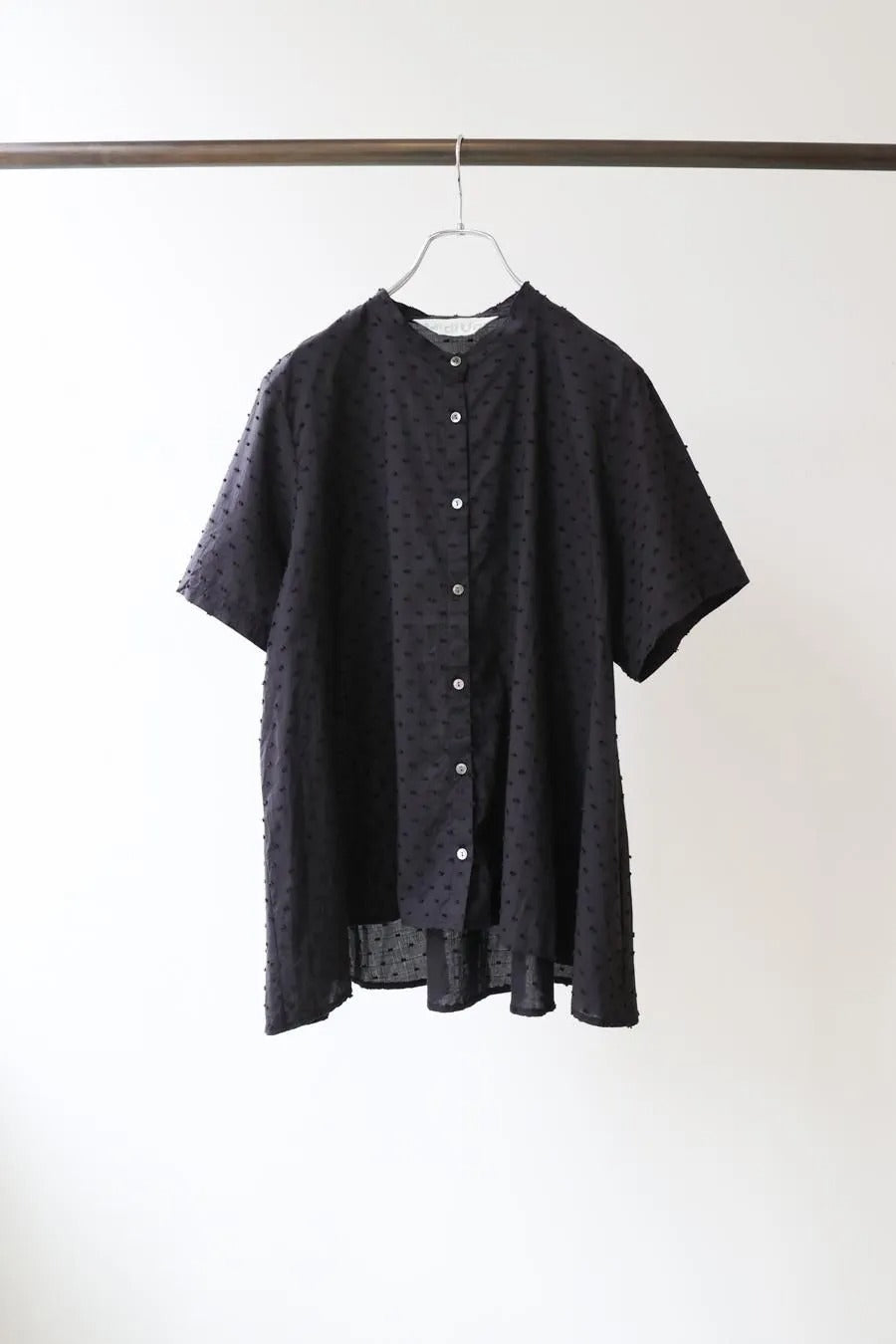 half sleeve dots A line shirt