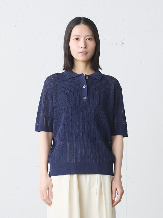 knit polo pullover
