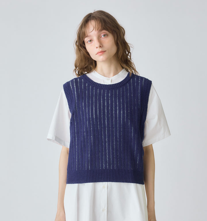 pattern knitting 2way vest