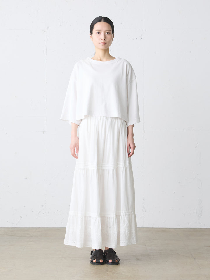 hem lace tiered skirt