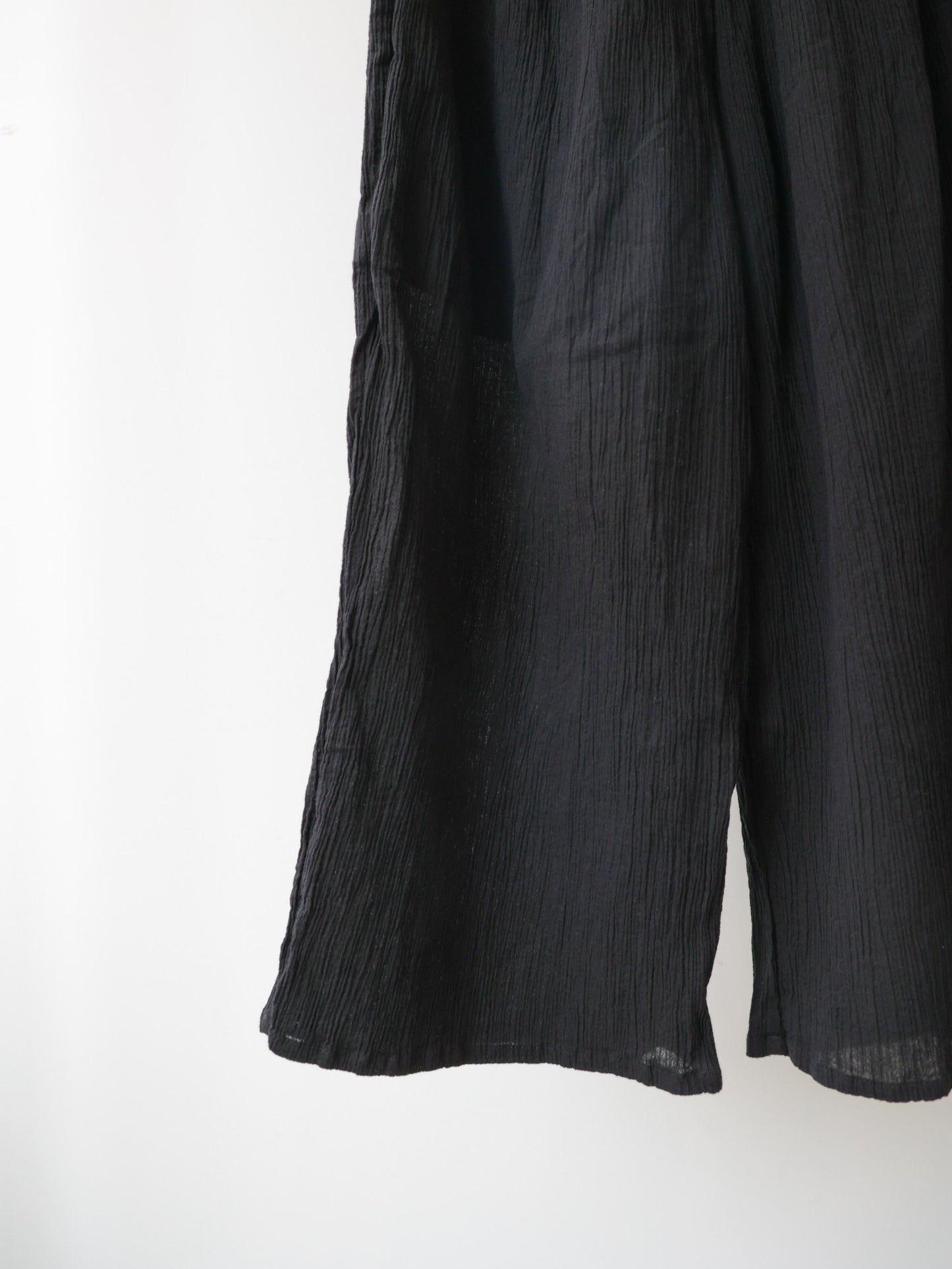 striped crepe wide easy pants