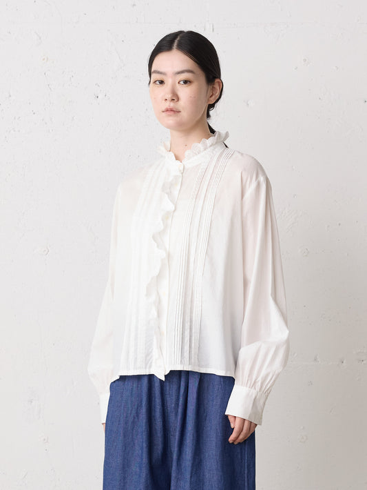 pin tuck lace shirt