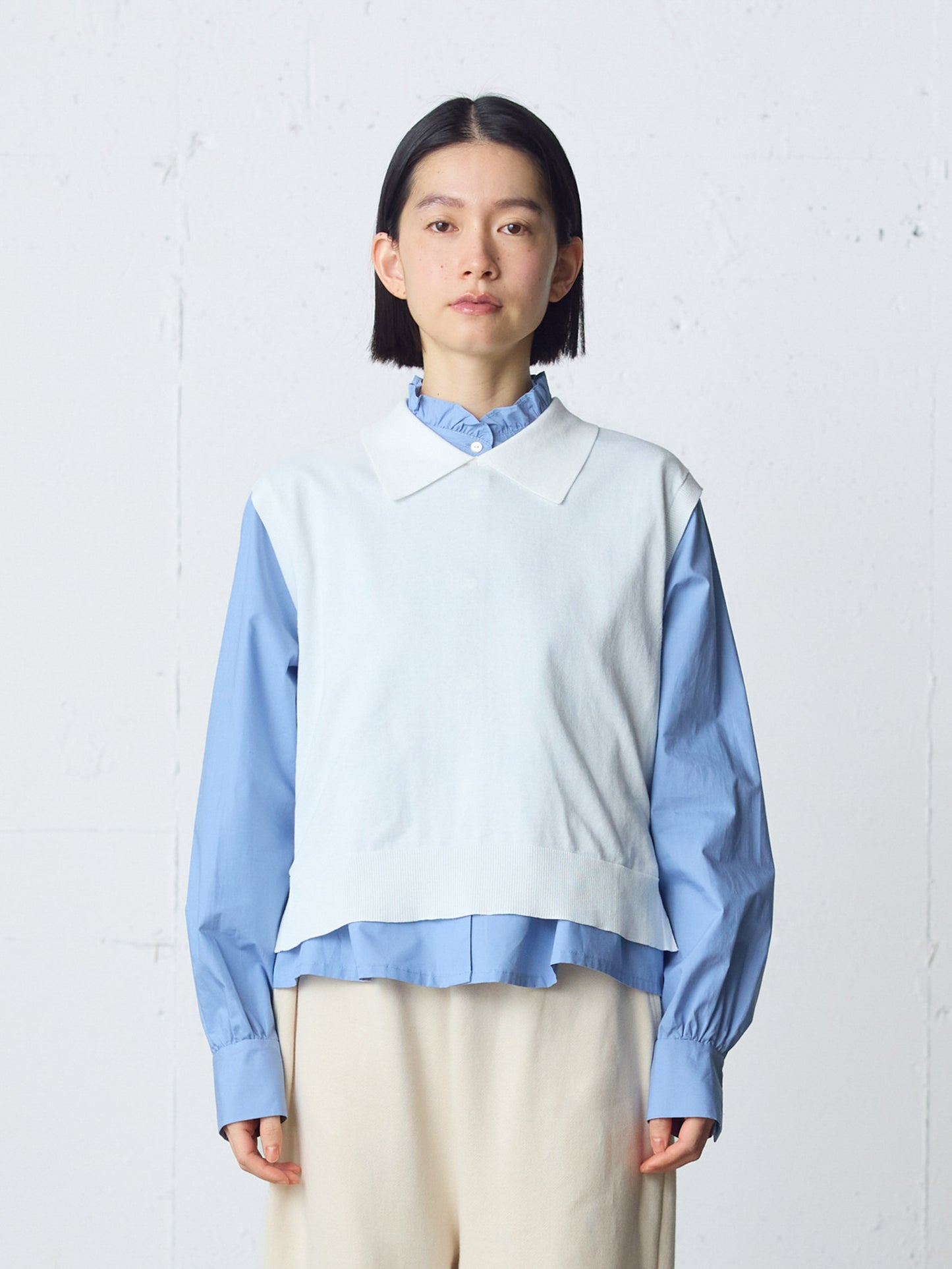 collared knit vest