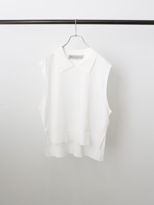 collared knit vest