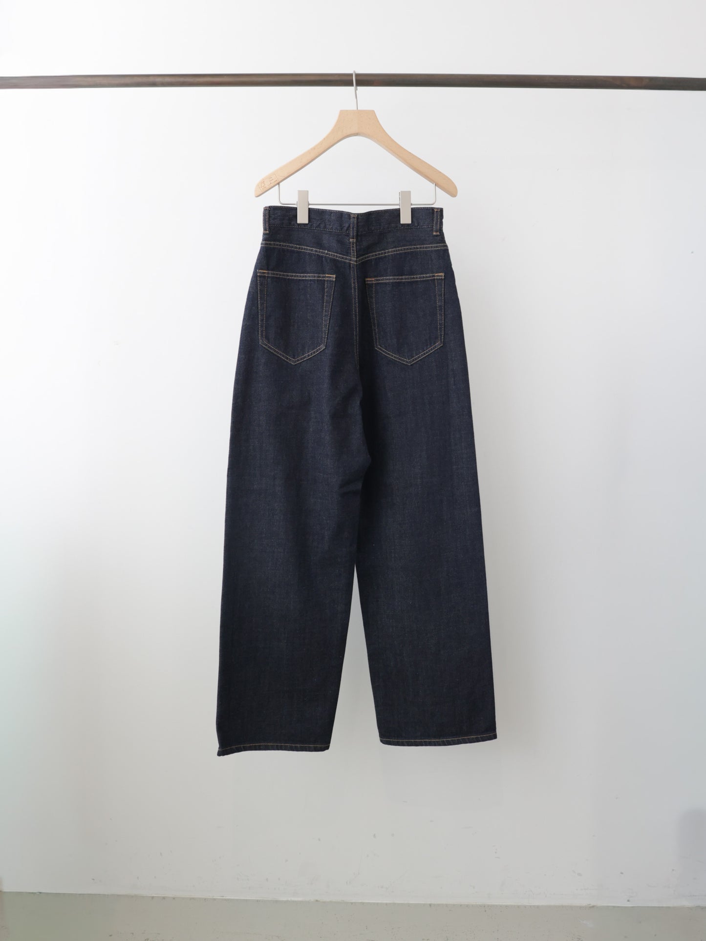 high waist straight denim