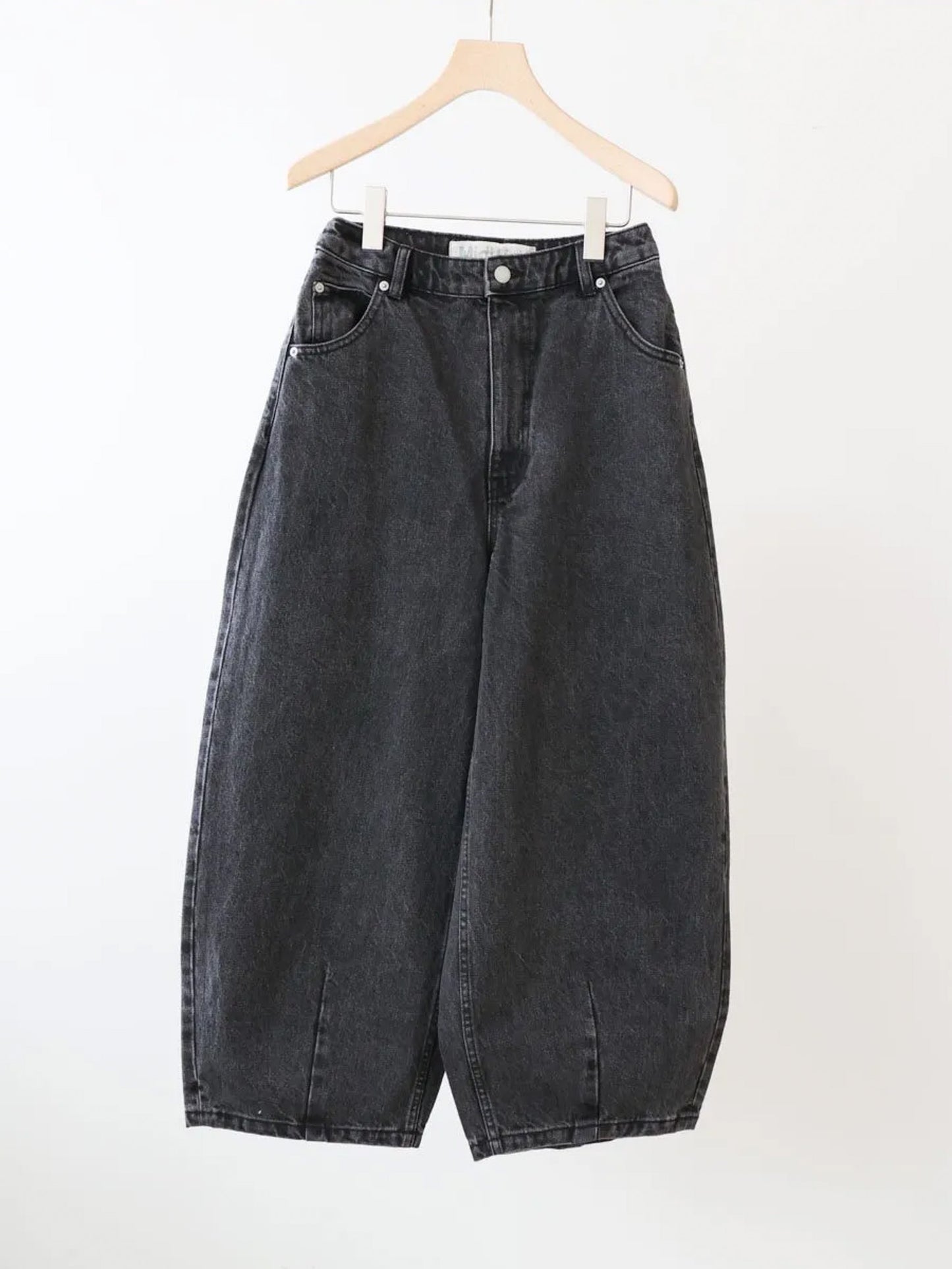 hi-waist curved denim
