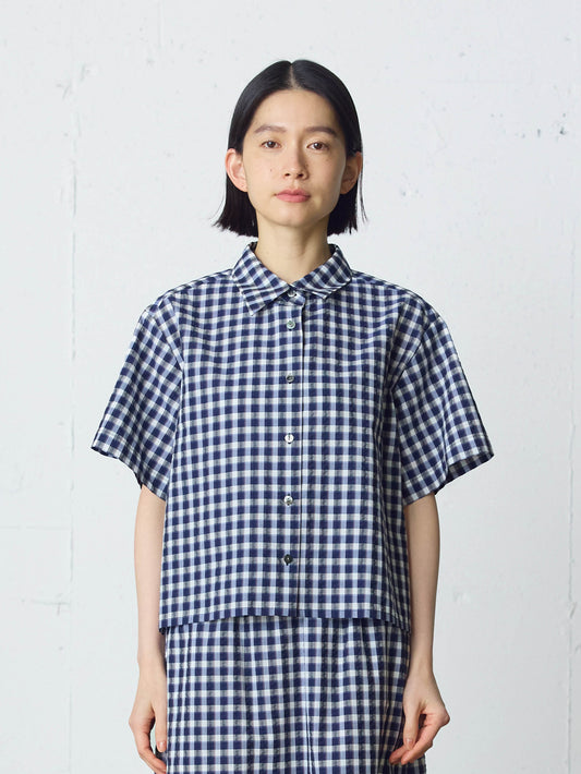 seersucker check shirt