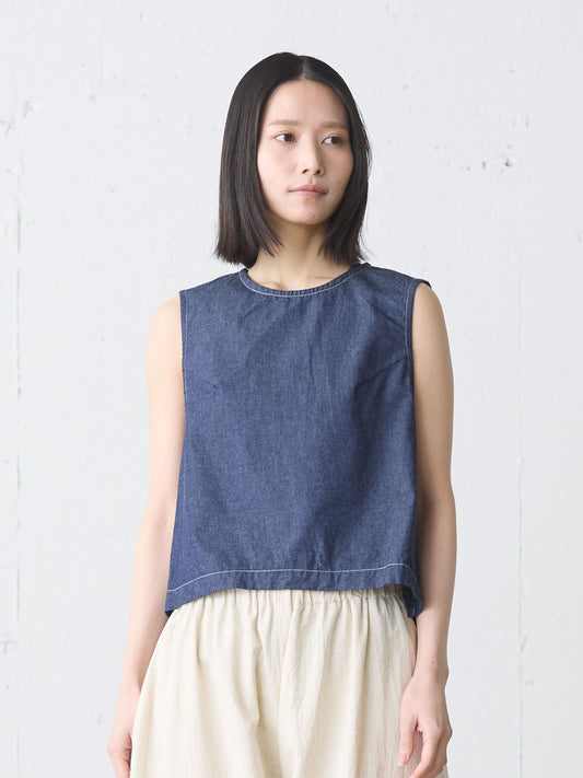 compact denim vest