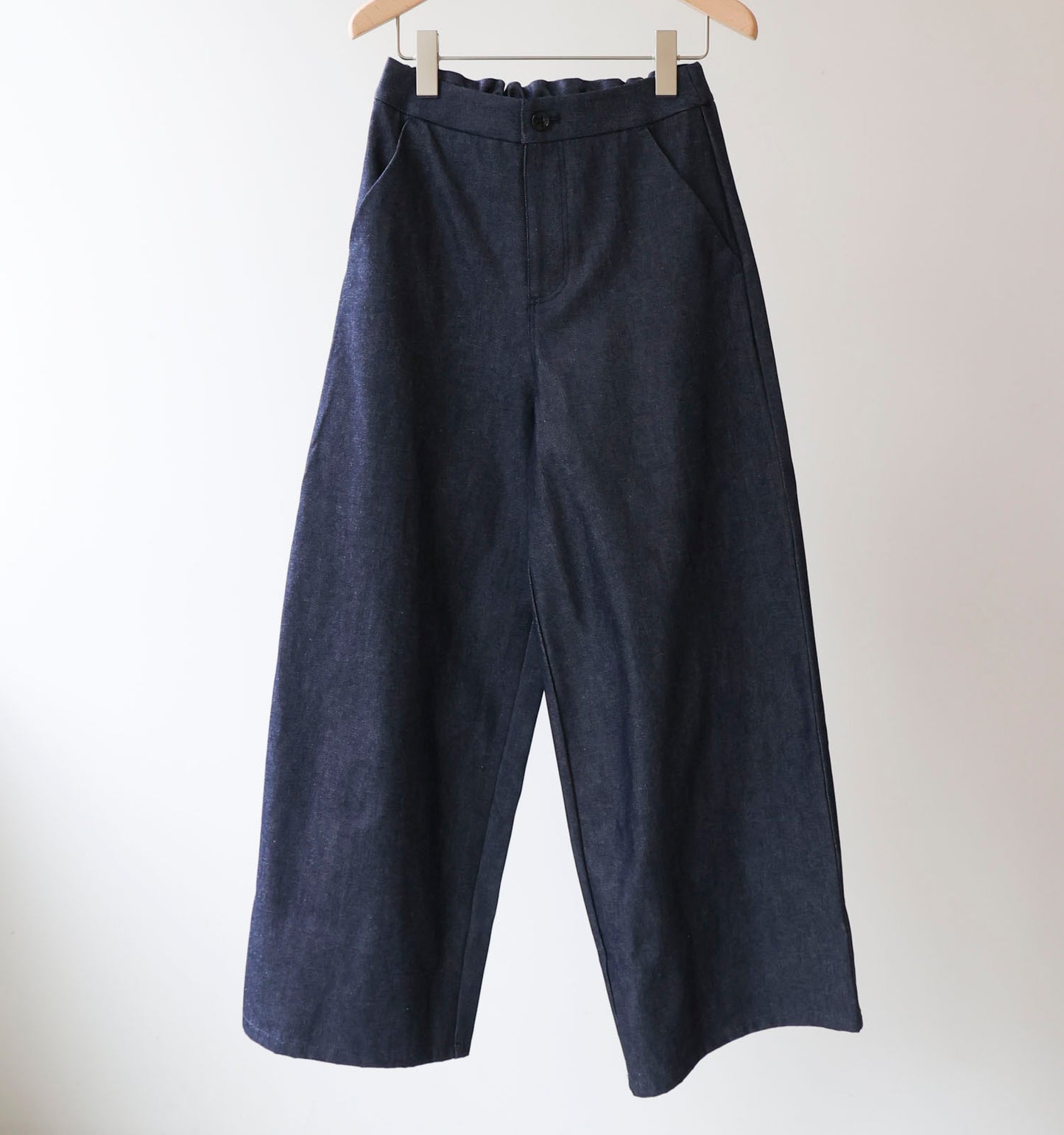 【A】denim wide pants