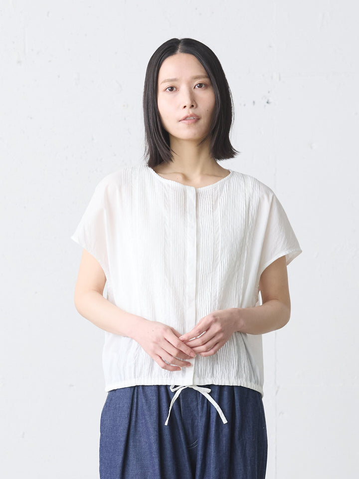 pin tuck N/S shirt