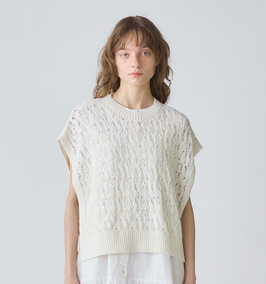 tapeyarn side ribbon vest