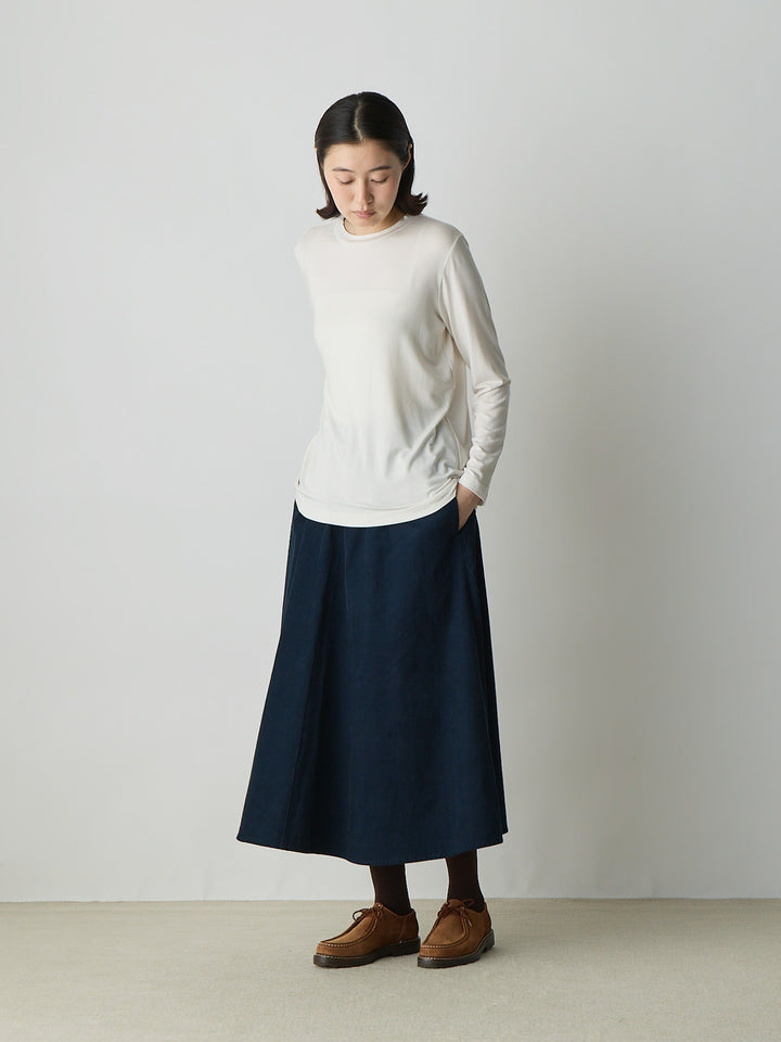 4-760394 corduroy flare skirt