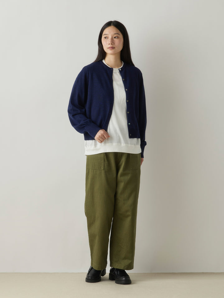 3-720278 crew neck knit cardigan