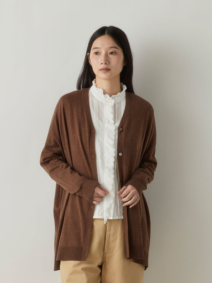 3-720300 wide knit cardigan