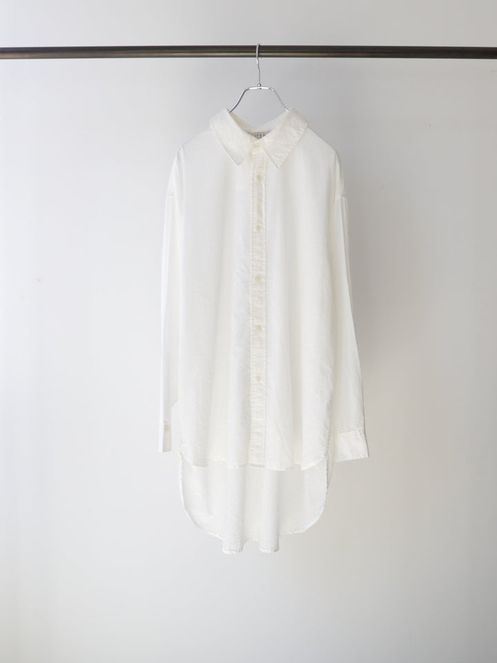 3-730342 sheer oversized shirt