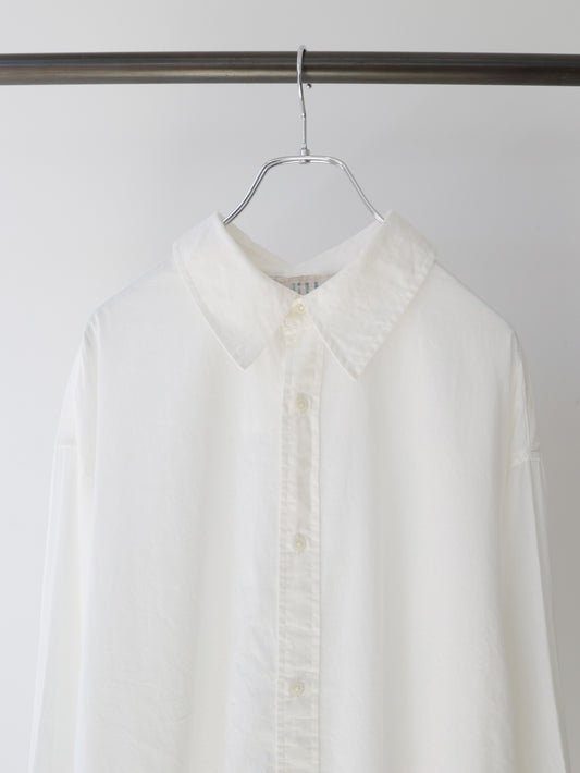 3-730342 sheer oversized shirt