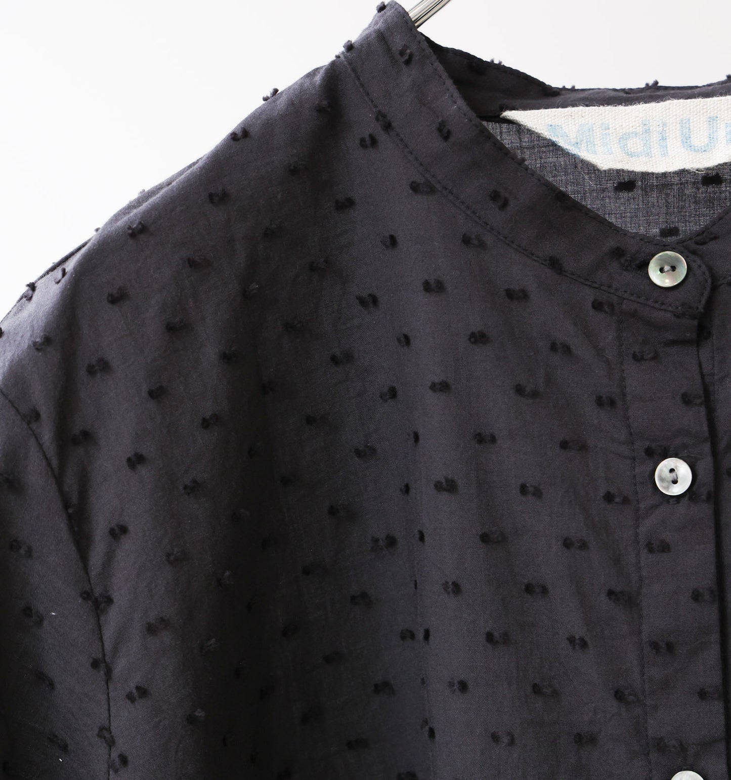 half sleeve dots A line shirt