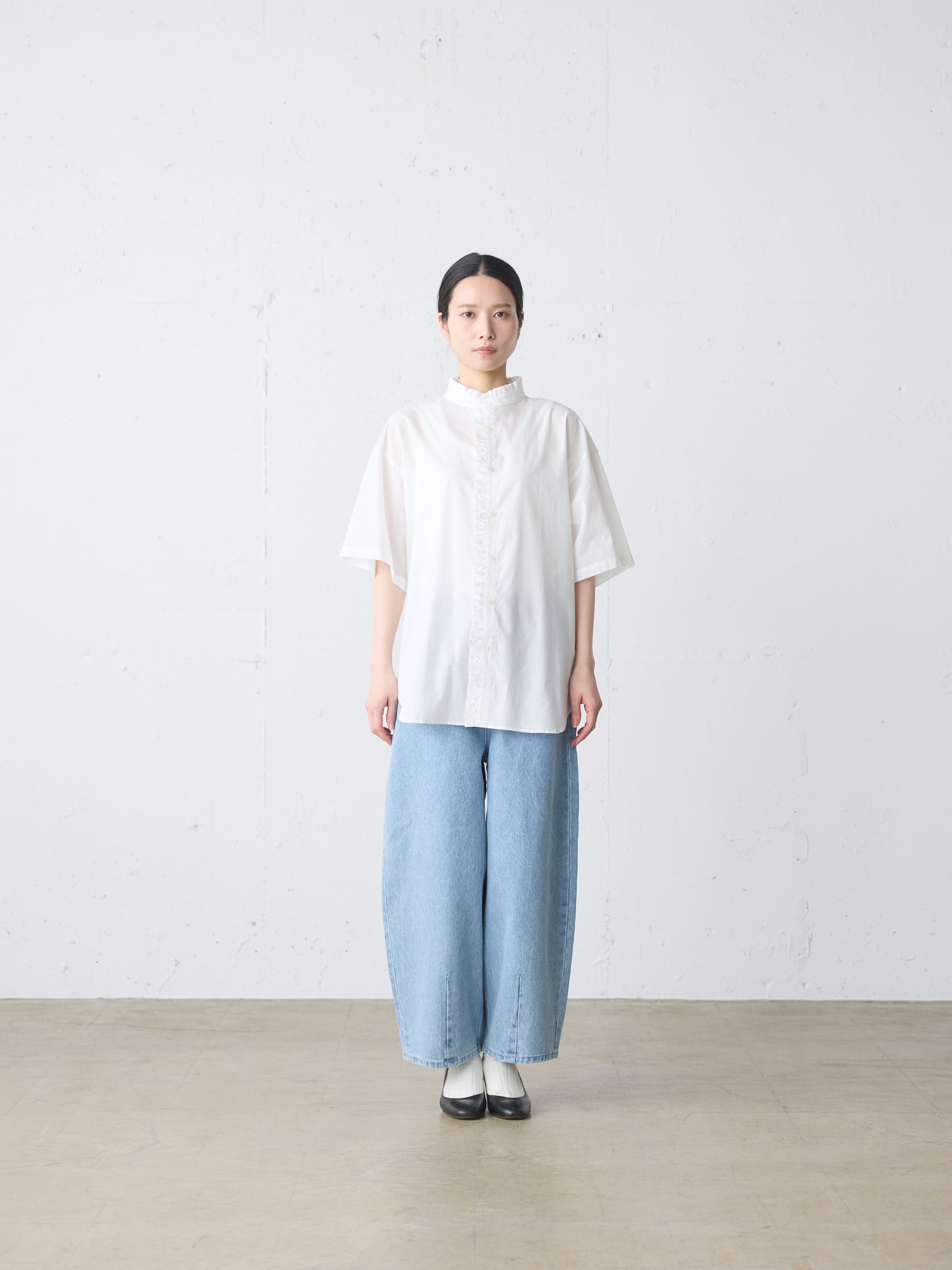 frill wide shirt