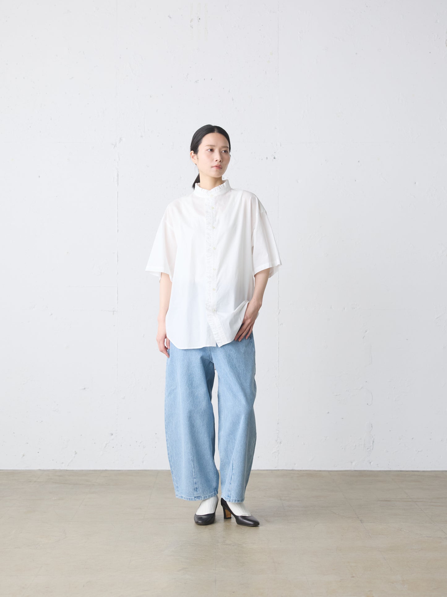 frill wide shirt