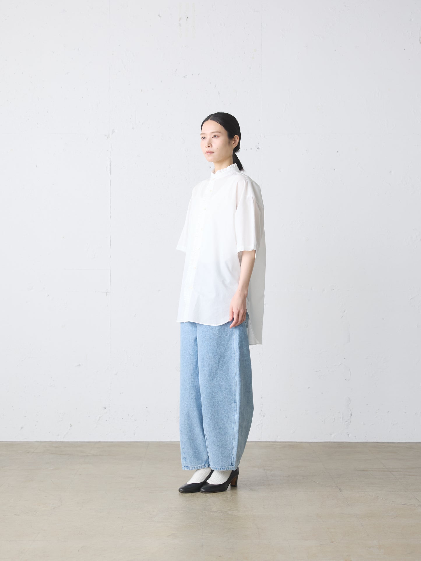 frill wide shirt