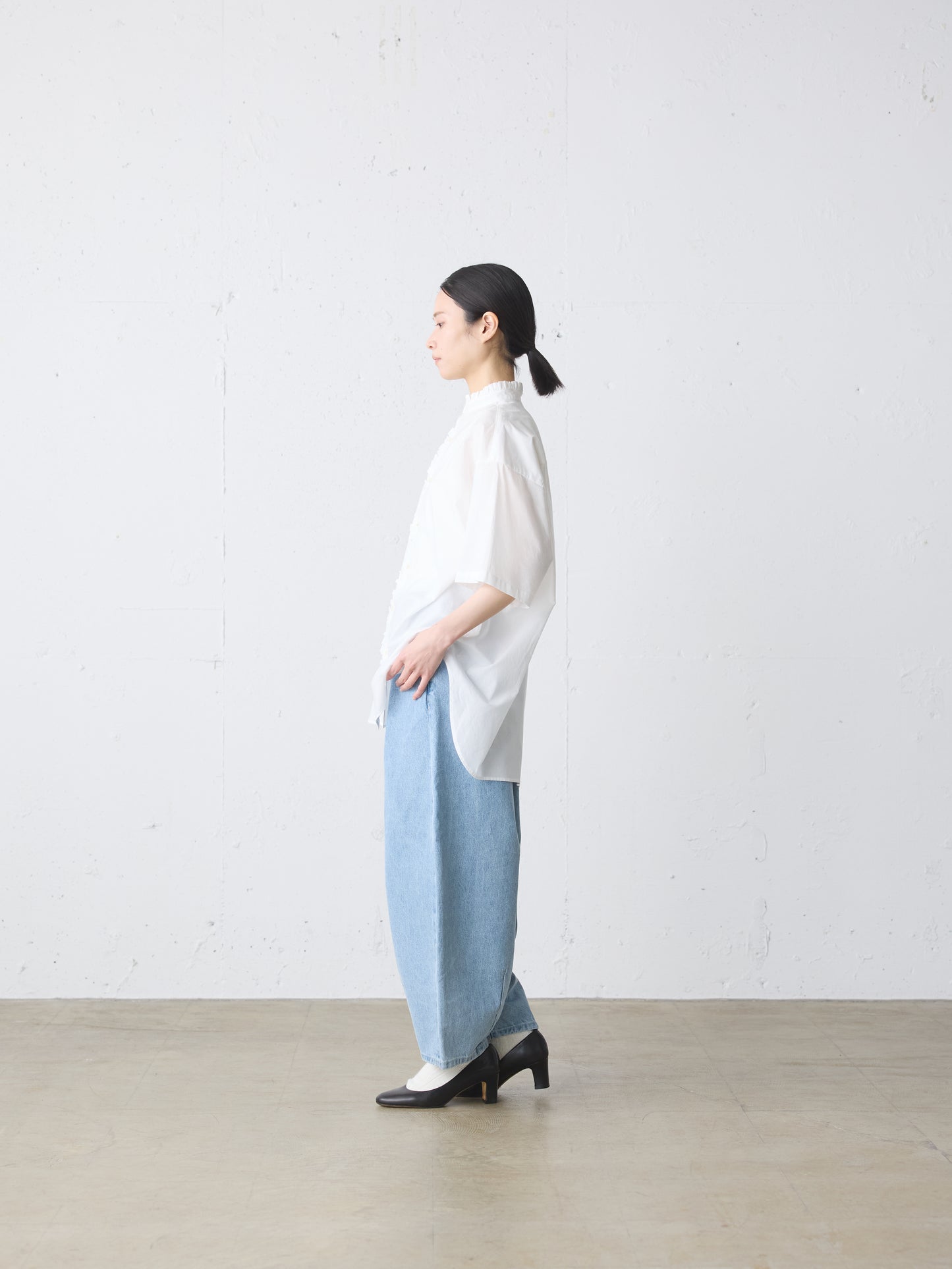frill wide shirt