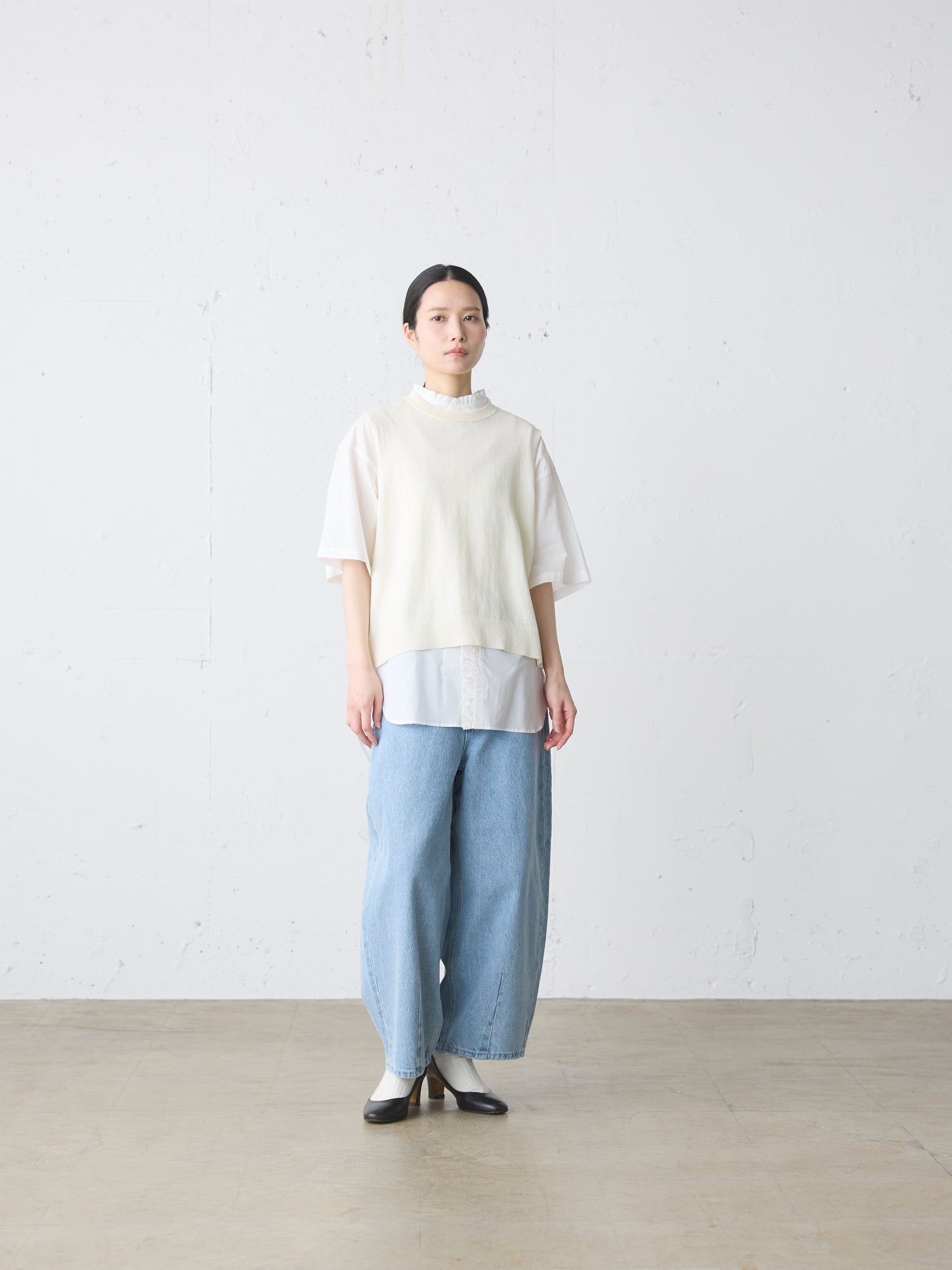 frill wide shirt