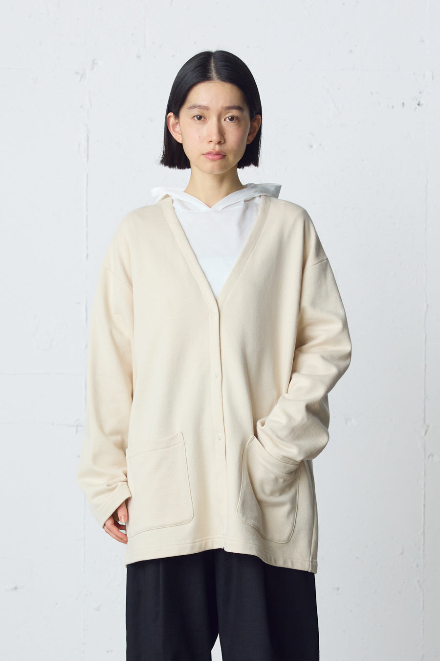 HOME sweat wide cardigan