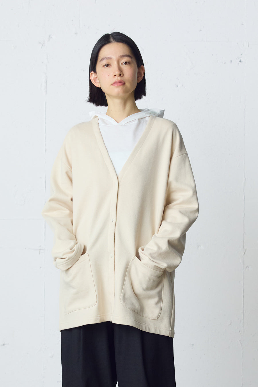 HOME sweat wide cardigan