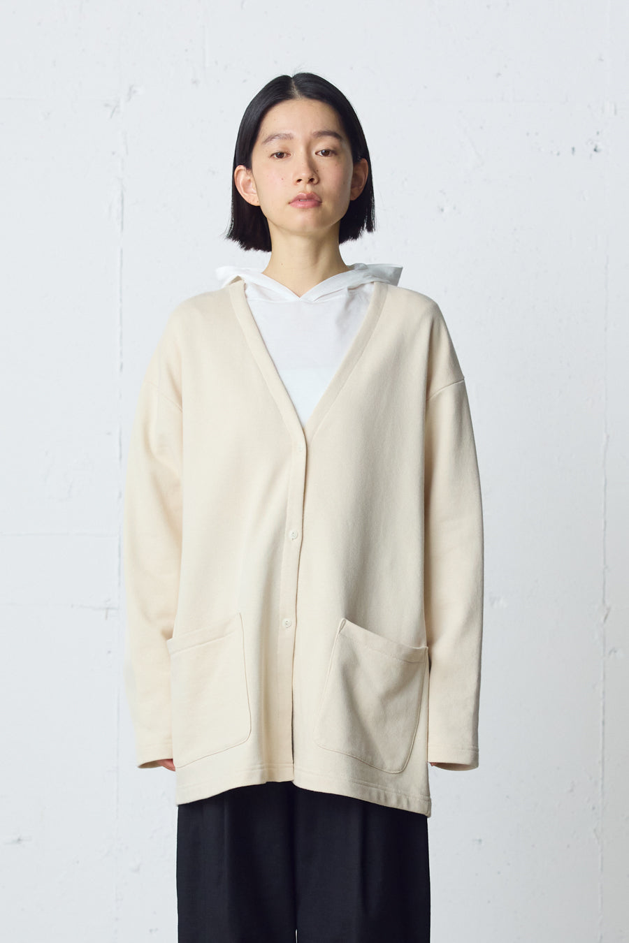 HOME sweat wide cardigan