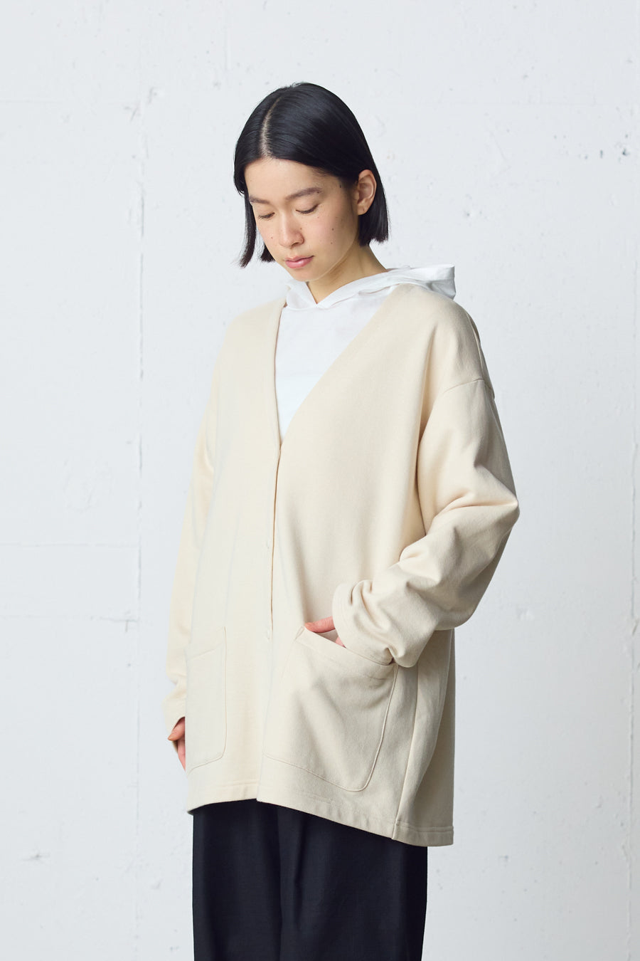 HOME sweat wide cardigan