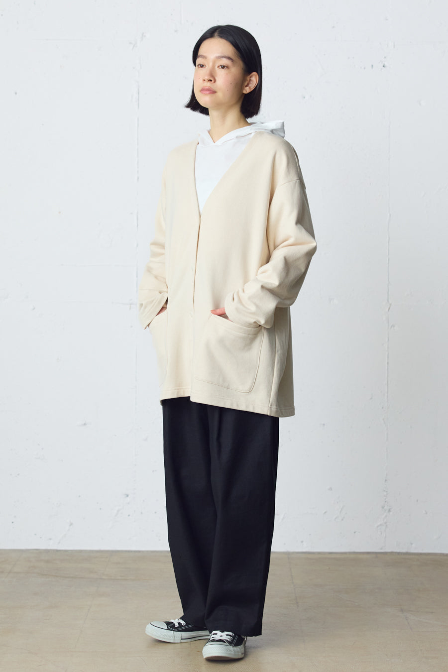 HOME sweat wide cardigan
