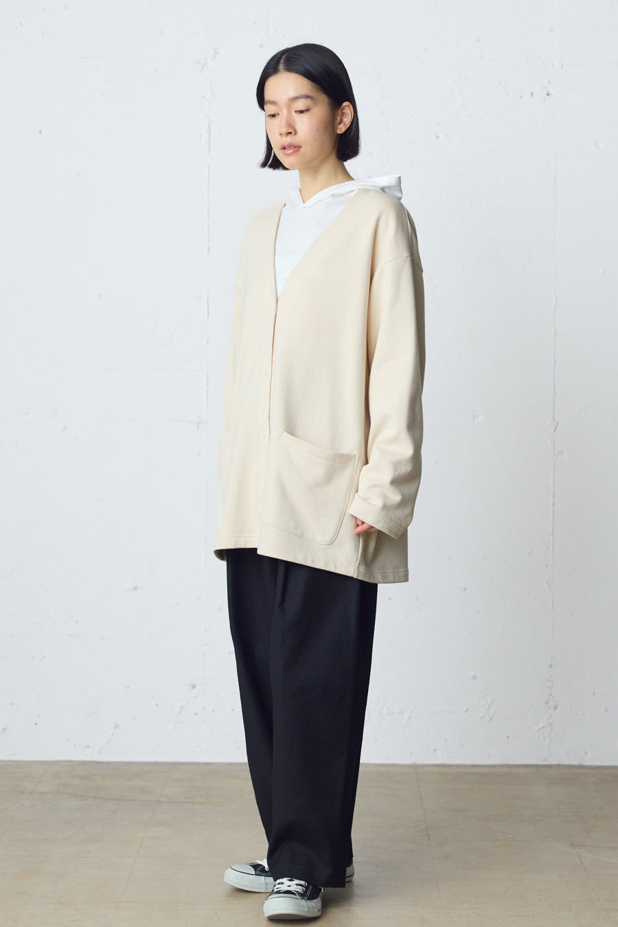 HOME sweat wide cardigan