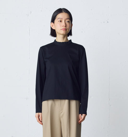 frill neck pullover