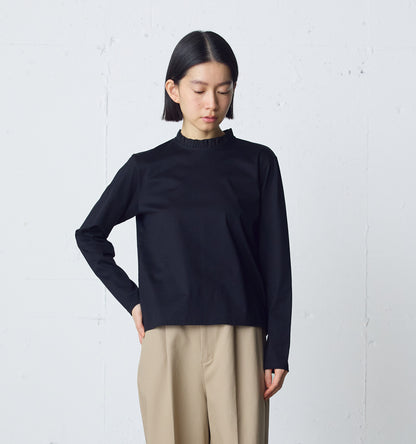 frill neck pullover