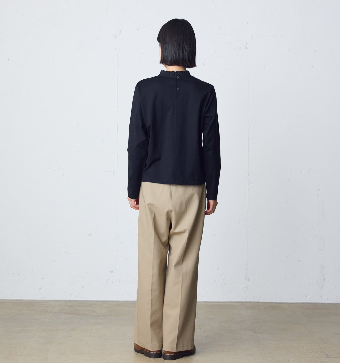 frill neck pullover