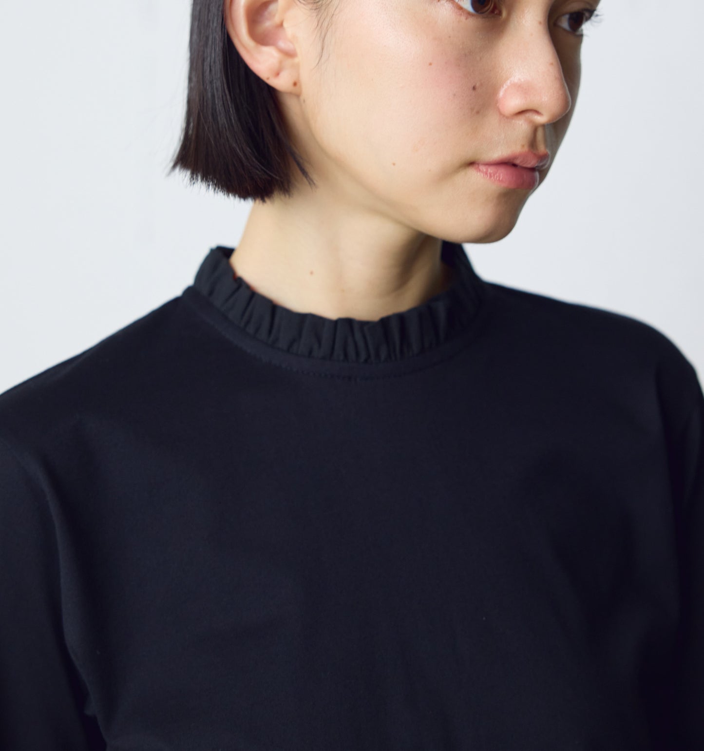 frill neck pullover