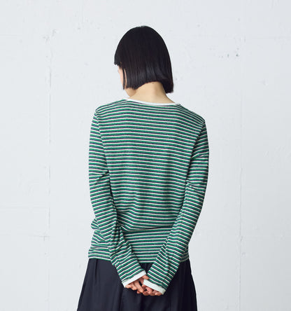multi border pullover long sleeve