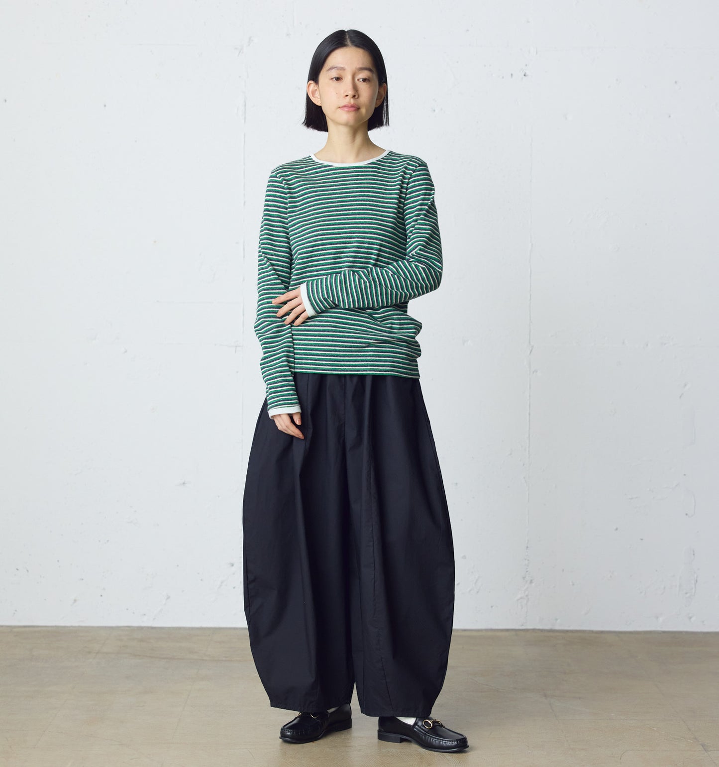 multi border pullover long sleeve