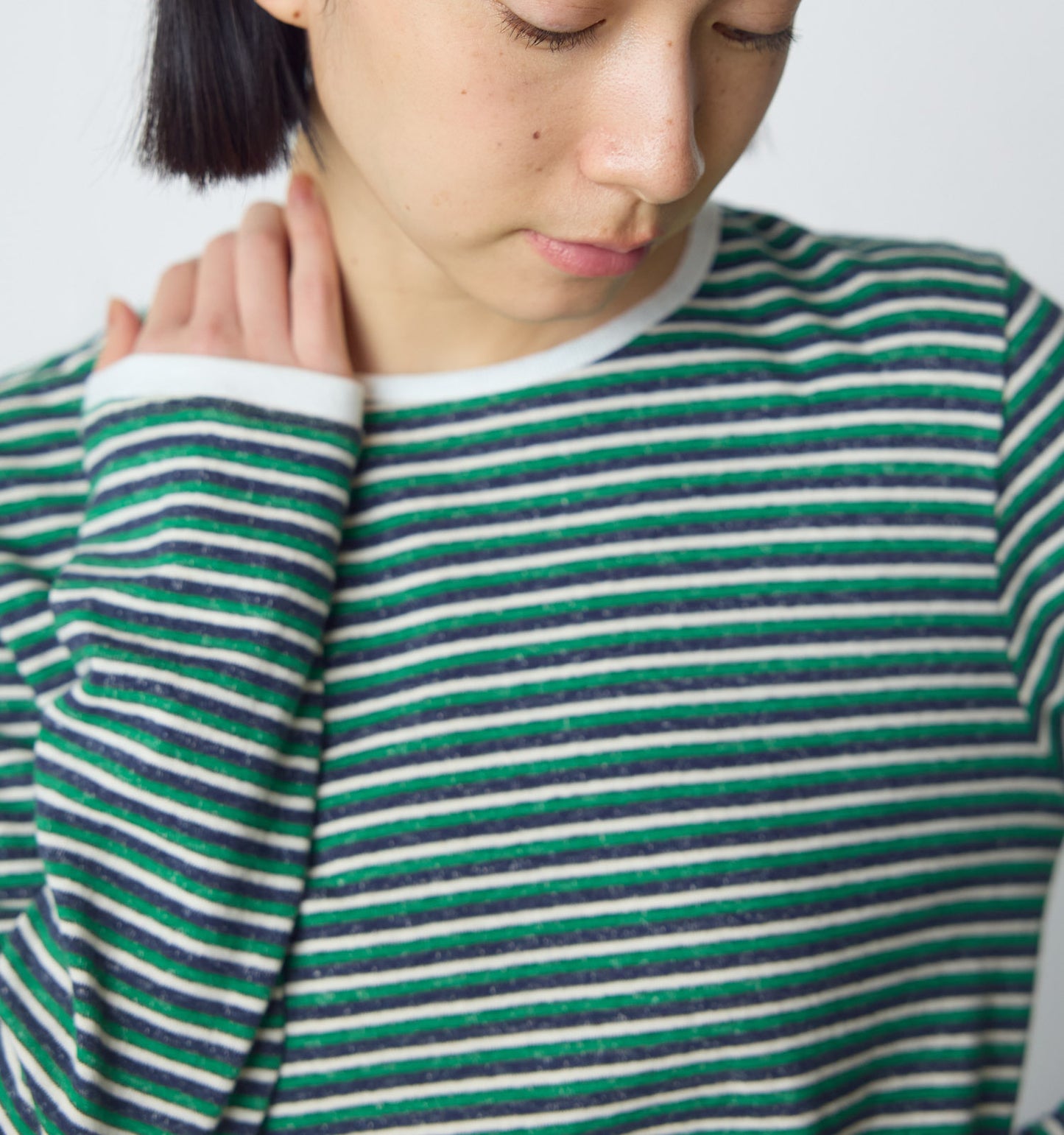 multi border pullover long sleeve