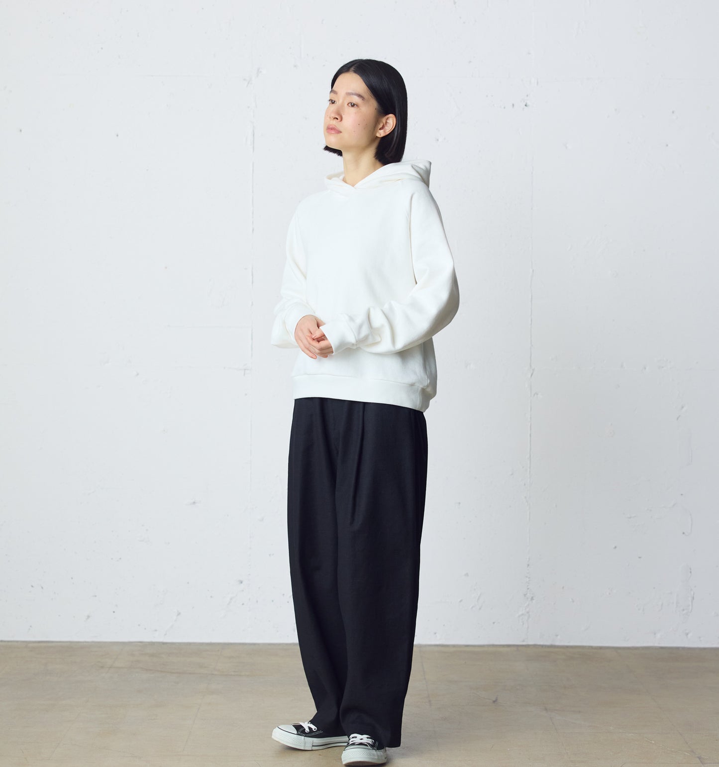 loopwheele sweat parka
